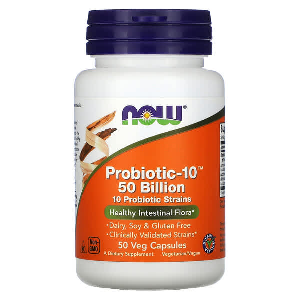 NOW Foods, Probiotic-10,500 億,50 粒素食膠囊