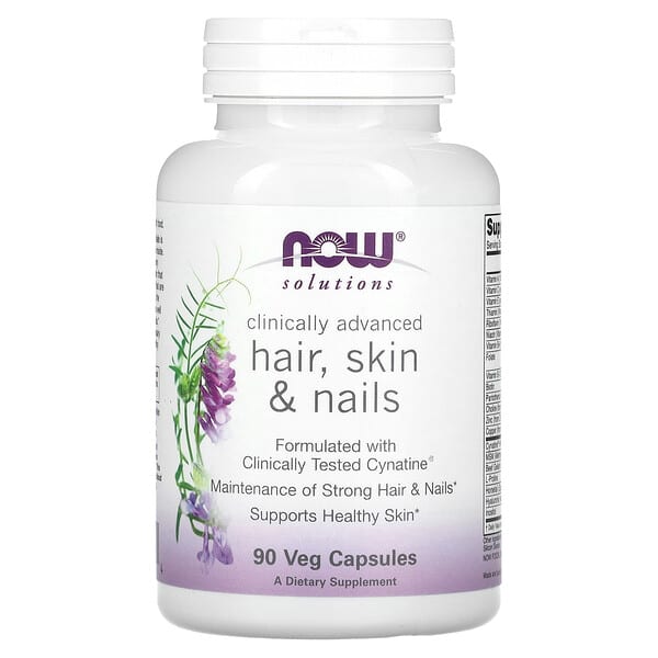NOW Foods, Solutions,科學驗證優效頭髮、皮膚和指甲膠原蛋白膠囊,90 粒素食膠囊
