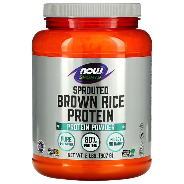 NOW Foods, 運動，髮芽糙米蛋白，2磅（907克）