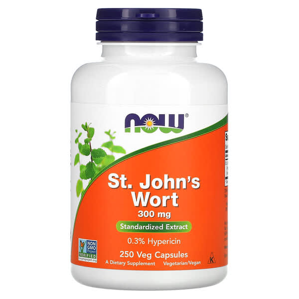 NOW Foods, 聖約翰草，300 mg, 250素食膠囊