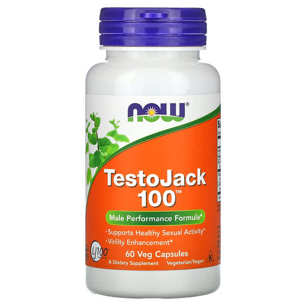NOW Foods, TestoJack 100，60 粒素食膠囊