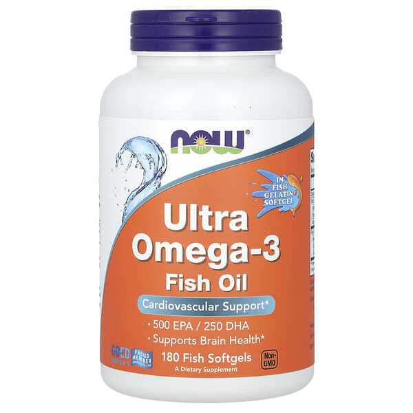 NOW Foods, Ultra ω-3，500 EPA / 250 DHA，180魚軟膠囊