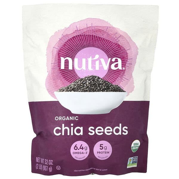 Nutiva, 有機野鼠尾草籽，黑色，32 盎司（907 克）