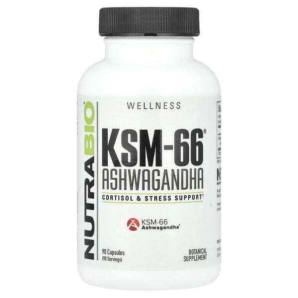 NutraBio, 南非醉茄 KSM-66,600 毫克,90 粒素食膠囊
