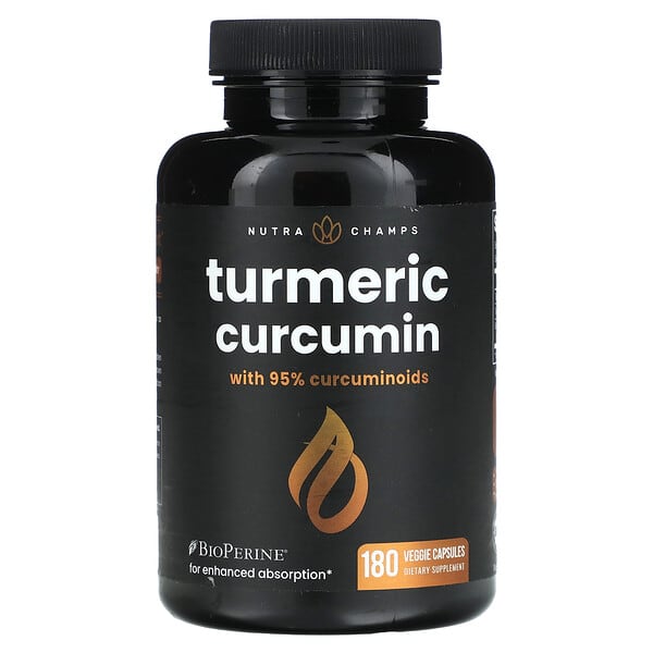 NutraChamps, 薑黃素，180 粒素食膠囊
