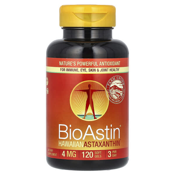 Nutrex Hawaii, BioAstin，夏威夷蝦青素，12 毫克，120 粒軟凝膠（每粒軟凝膠 4 毫克）