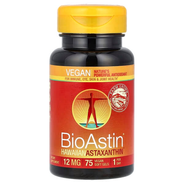 Nutrex Hawaii, BioAstin，夏威夷蝦青素，12 毫克，75 粒全素軟凝膠