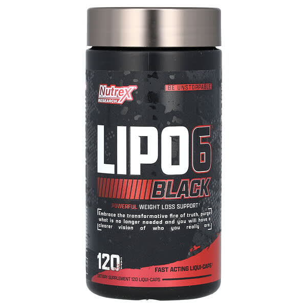 Nutrex Research, LIPO-6 Black，高級效能，120 粒黑色膠囊