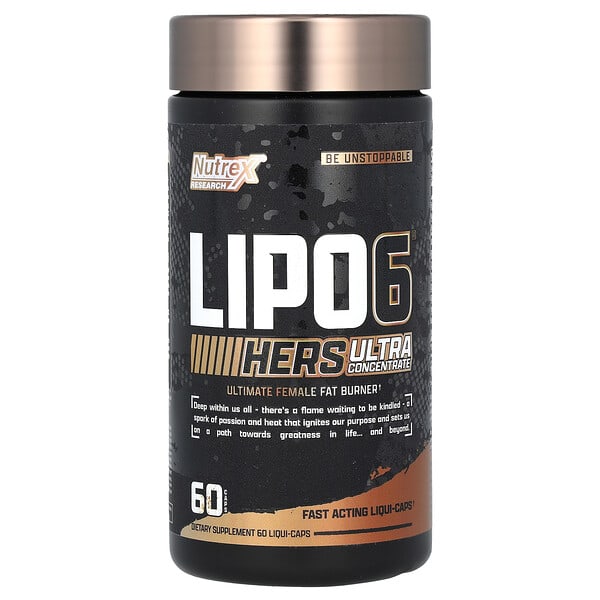 Nutrex Research, LIPO-6 Black Hers，超濃縮物，60 粒黑色膠囊