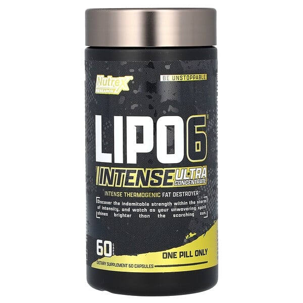 Nutrex Research, LIPO-6 Black Intense，超濃縮物，60 粒黑色膠囊