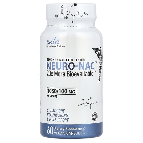 Nutri, NEURO-NAC™，甘氨酸和 NAC 乙酯，60 粒全素膠囊