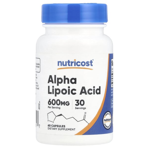 Nutricost, α-硫辛酸，600 毫克，60 粒膠囊（每份 300 毫克）