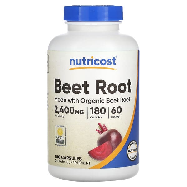 Nutricost, 甜菜根,2,400 毫克,180 粒膠囊(每粒膠囊 800 毫克)