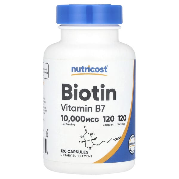 Nutricost, 生物維生素,10,000 微克,120 粒膠囊