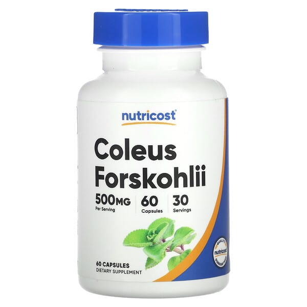 Nutricost, 毛喉鞘蕊花，500 毫克，60 粒膠囊（每粒膠囊 250 毫克）