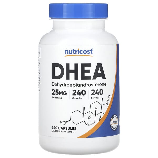Nutricost, DHEA,25 毫克,240 粒膠囊