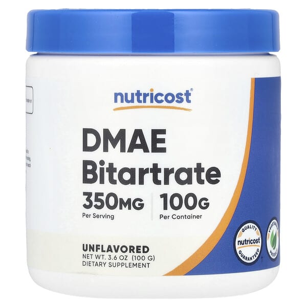 Nutricost, DMAE 酒石酸氫鹽，原味，3.6 盎司（100 克）