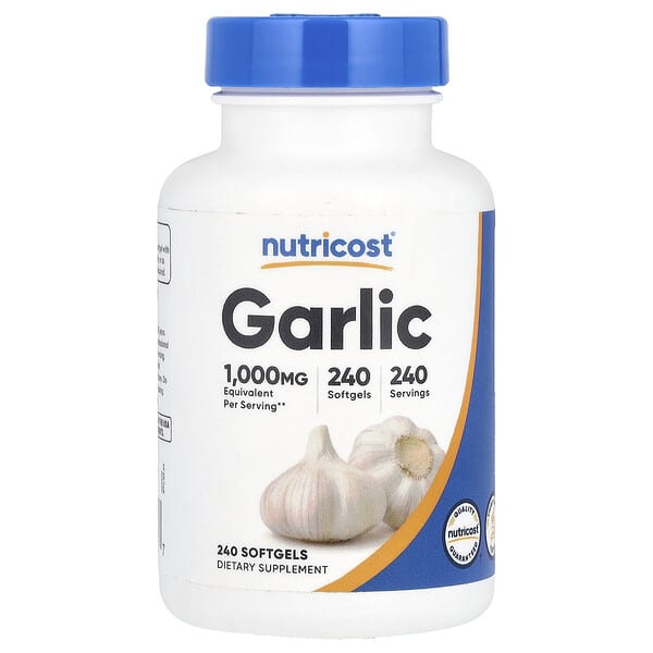 Nutricost, 大蒜，1000 毫克，240 粒軟凝膠