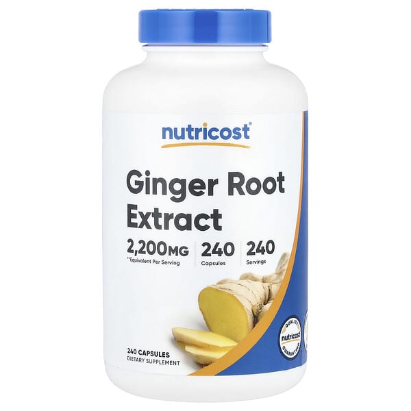 Nutricost, 姜根提取物，2200 毫克，240 粒膠囊