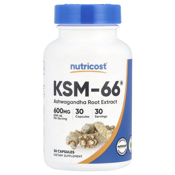 Nutricost, KSM-66 南非醉茄根提取物，600 毫克，30 粒膠囊