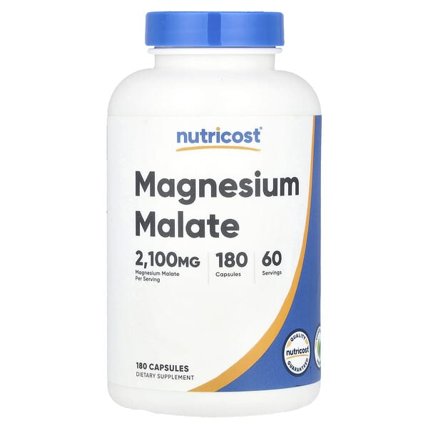 Nutricost, 蘋果酸鎂,2100 毫克,180 粒膠囊(每粒膠囊 700 毫克)