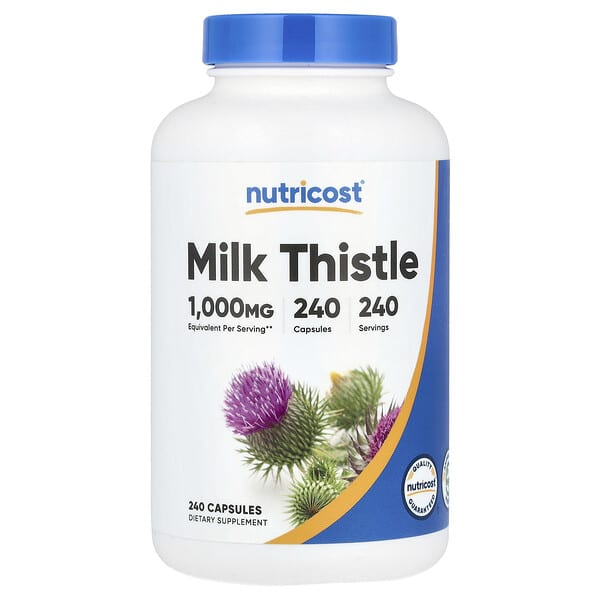 Nutricost, 水飛薊，250 毫克，240 粒膠囊