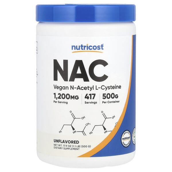 Nutricost, NAC，原味，17.9 盎司（500 克）