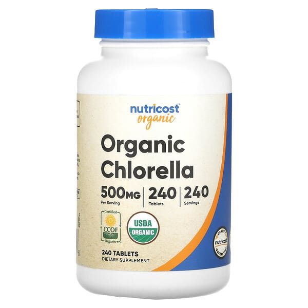 Nutricost, 有機小球藻，500 毫克，240 片