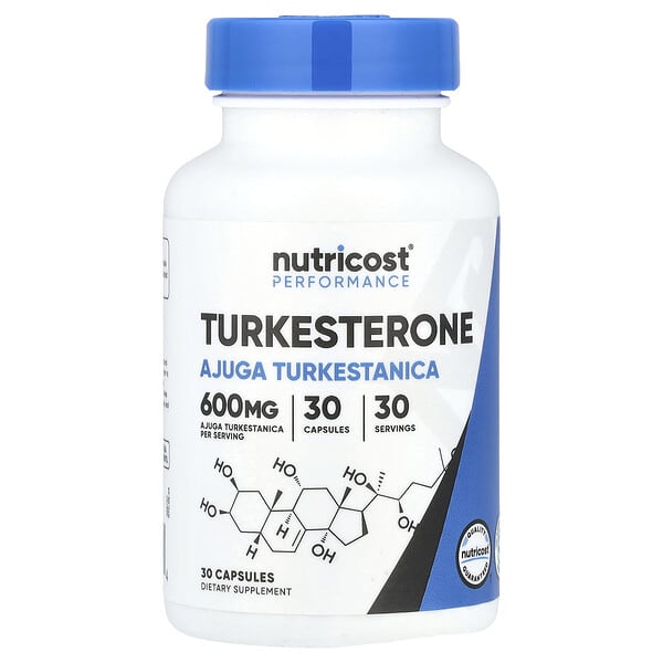 Nutricost, 表現提升，土克甾酮，30 粒膠囊