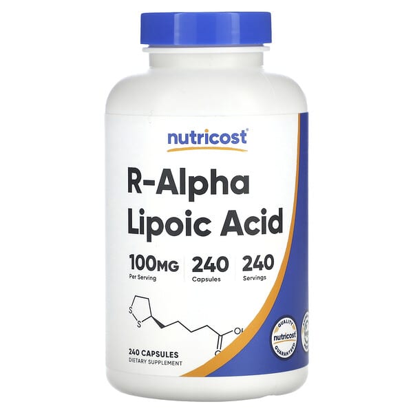 Nutricost, R-α-硫辛酸,100 毫克,240 粒膠囊