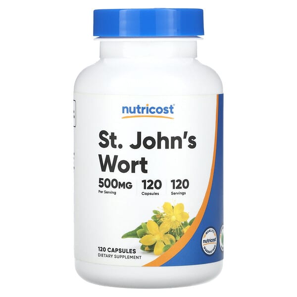 Nutricost, 貫葉連翹，500 毫克，120 粒膠囊