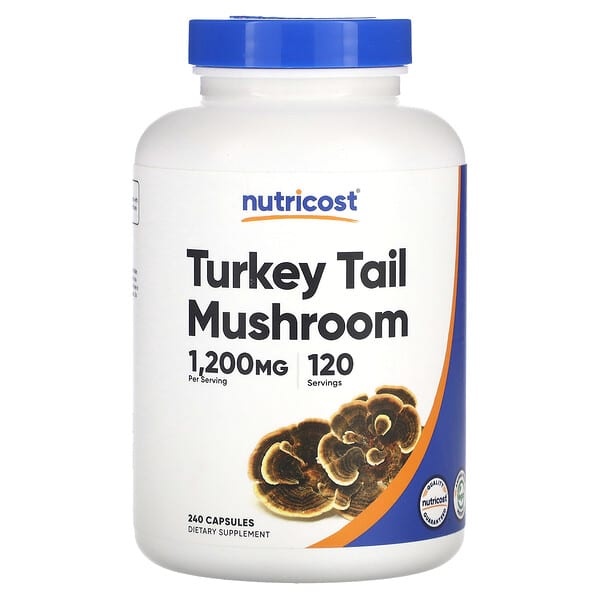 Nutricost, 雲芝，1,200 毫克，240 粒膠囊（每粒膠囊 600 毫克）
