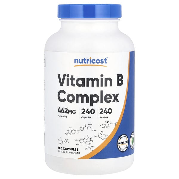 Nutricost, 維生素 B 複合物，462 毫克，240 粒膠囊