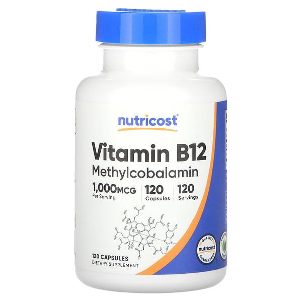 Nutricost, 維生素 B12，1,000 微克，120 粒膠囊