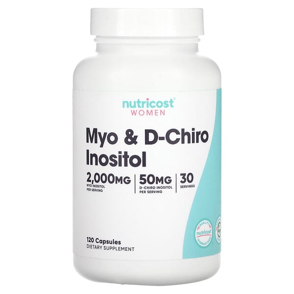 Nutricost, 女性，Myo + D-手性肌醇，120 粒膠囊