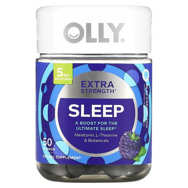 OLLY, 睡眠，黑莓味，50 粒軟糖