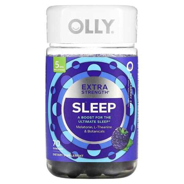 OLLY, 睡眠，黑莓味，70 粒軟糖