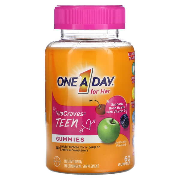 One-A-Day, For Her,VitaCraves,青少年,60 粒軟糖