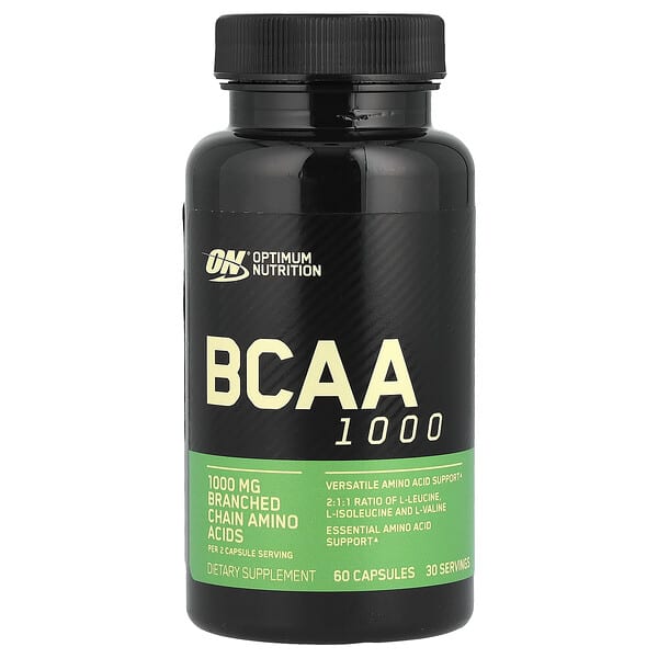 Optimum Nutrition, BCAA 1000，1,000 毫克，60 粒膠囊（每粒膠囊 500 毫克）