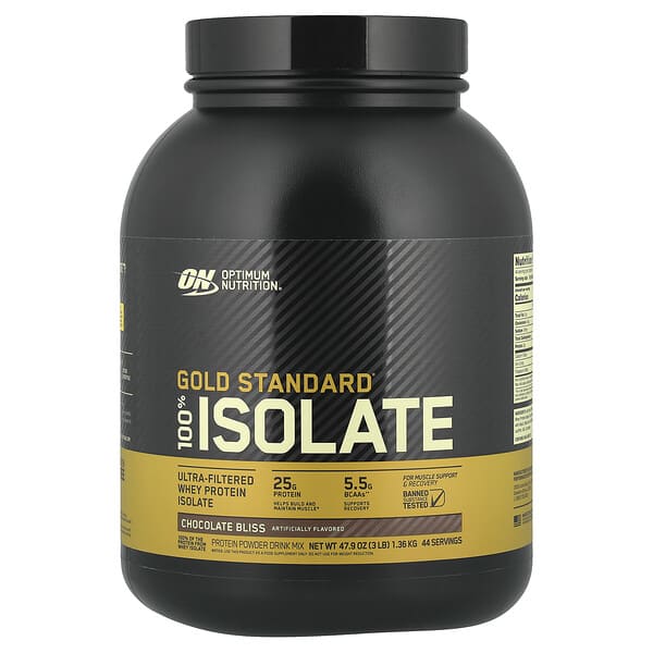 Optimum Nutrition, Gold Standard 全分離乳清蛋白，濃郁巧克力，3 磅（1.36 千克）