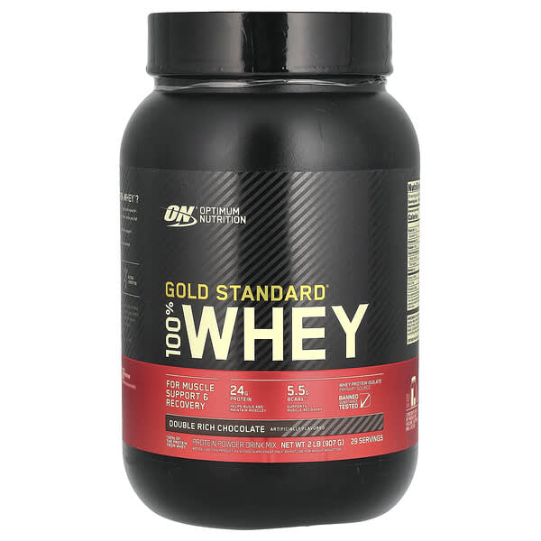 Optimum Nutrition, Gold Standard 全乳清蛋白，雙份濃郁巧克力，2 磅（909 克）