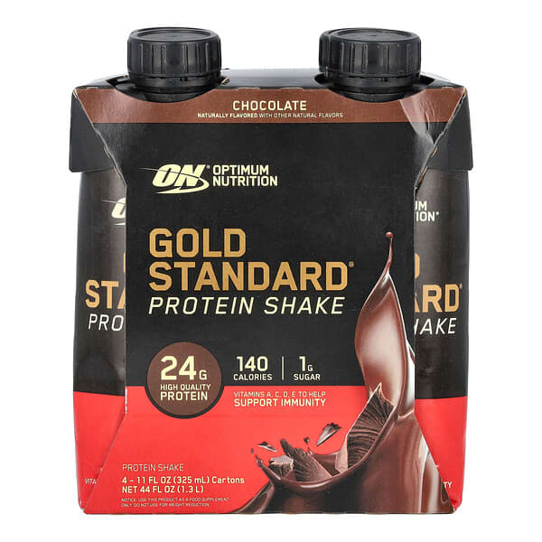 Optimum Nutrition, 金標準蛋白質奶昔,4 盒,每盒 11 液量盎司(325 毫升)