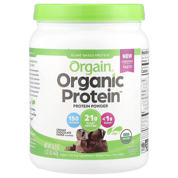 Orgain, 有機蛋白質™ 粉，奶油味巧克力軟糖，1.02 磅（462 克）
