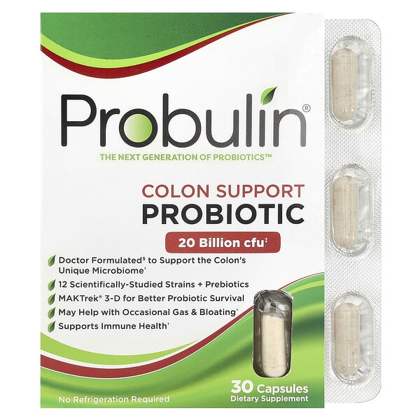 Probulin, 結腸健康膠囊，益生菌，30 粒