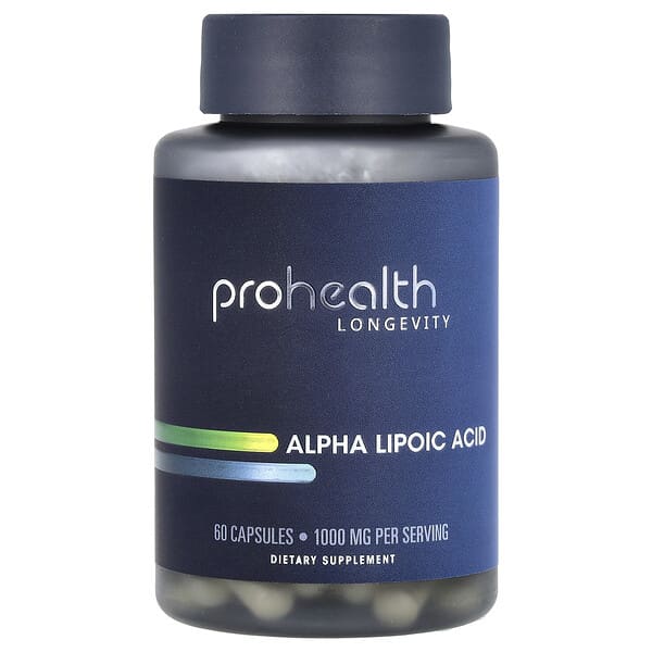 ProHealth Longevity, α-硫辛酸，1000 毫克，60 粒膠囊（每粒膠囊 500 毫克）