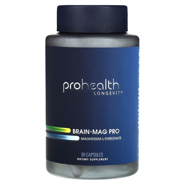 ProHealth Longevity, Brain-Mag Pro，L-蘇糖酸鎂，144 毫克，90 粒膠囊（每份含 48 毫克）