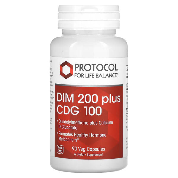 Protocol for Life Balance, DIM 200 Plus CDG 100，90 粒素食膠囊