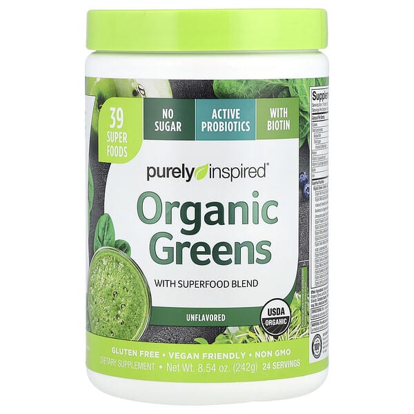 Purely Inspired, Organic Greens，Superfood 混合物，原味，8.54 盎司（242 克）