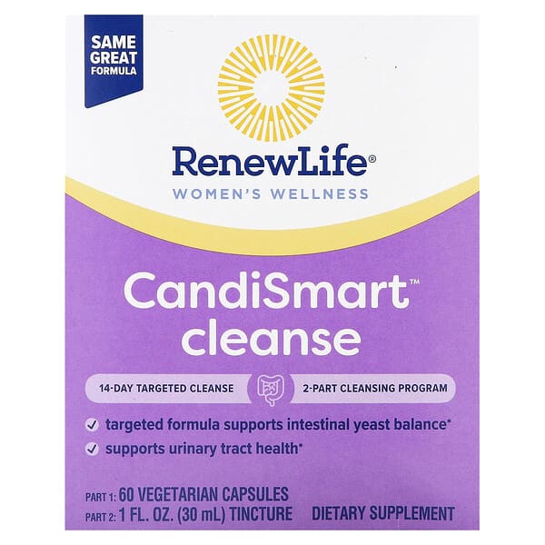 Renew Life, CandiSmart™ 15 天酵母清體計畫，2 步清體計畫