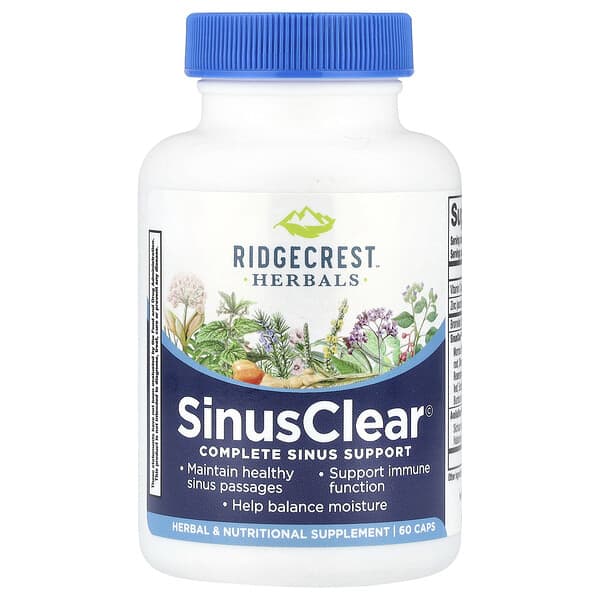 RidgeCrest Herbals, SinusClear，60 粒素食膠囊